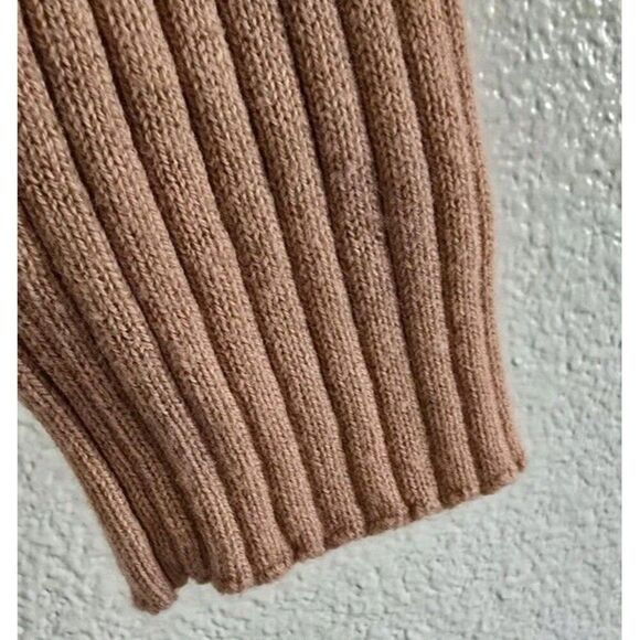 Aritzia WILFRED Manila Cardigan Large Ribbed Wool Blend Minimalist Coquette Pink - Picture 7 of 8